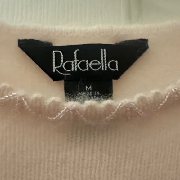 New Baby Pink Embroidered Angora blend Sweater Set - Picture 12 of 12